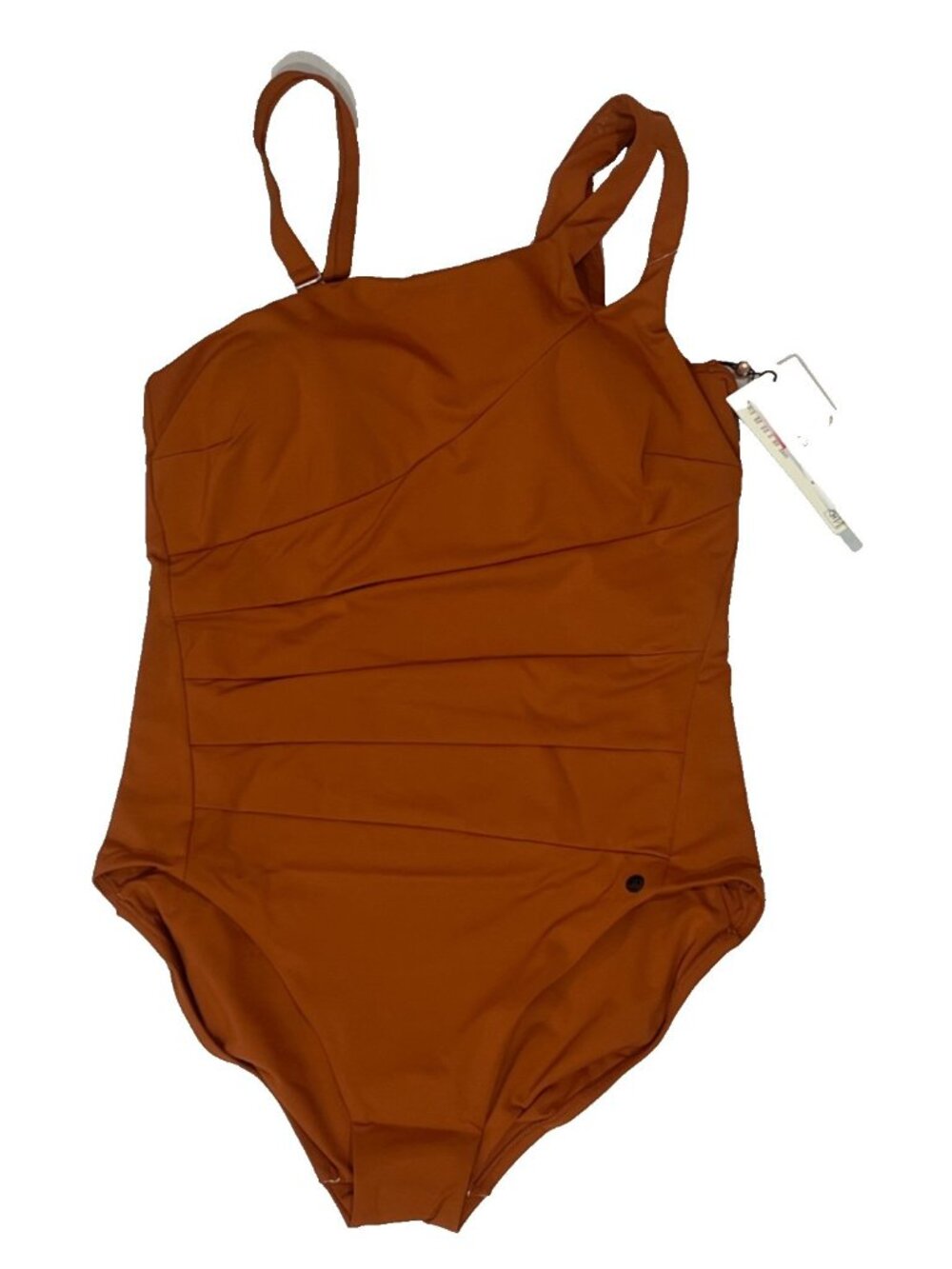 NWT Calia One Shouler Power Sculpt One Piece Swimsuit Rust Women's  Size 20